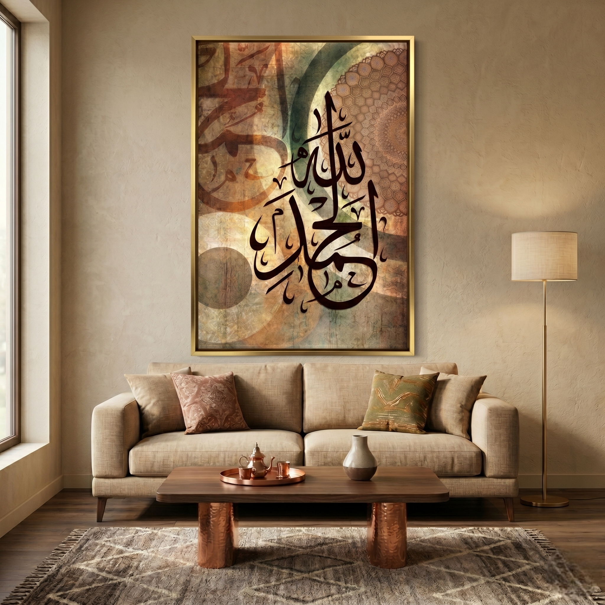 Calligraphie Alhamdulillah" & Art Vintage