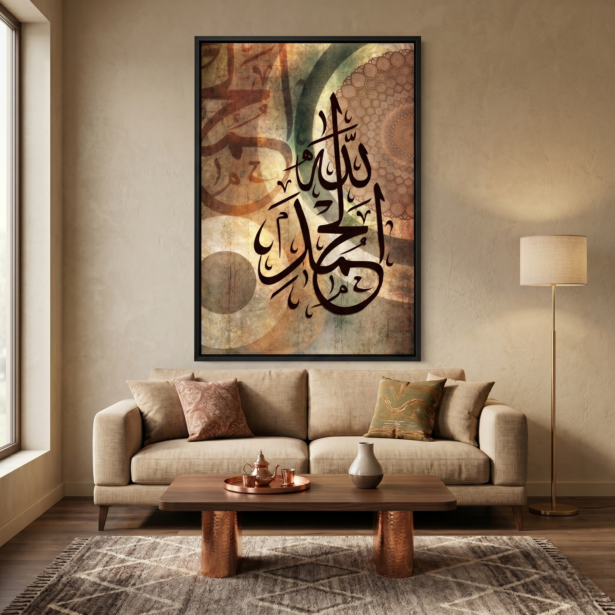 Calligraphie Alhamdulillah" & Art Vintage