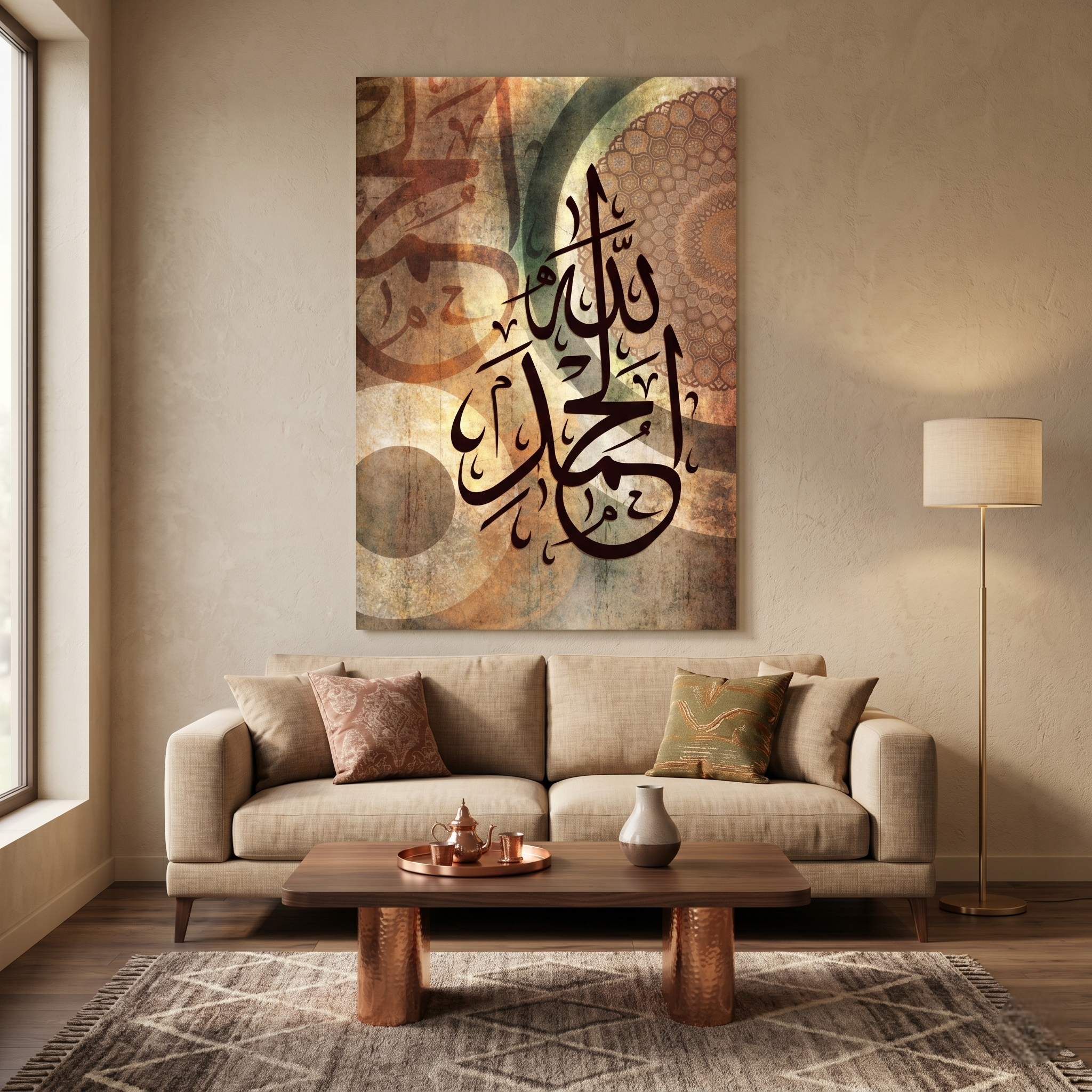 Calligraphie Alhamdulillah" & Art Vintage