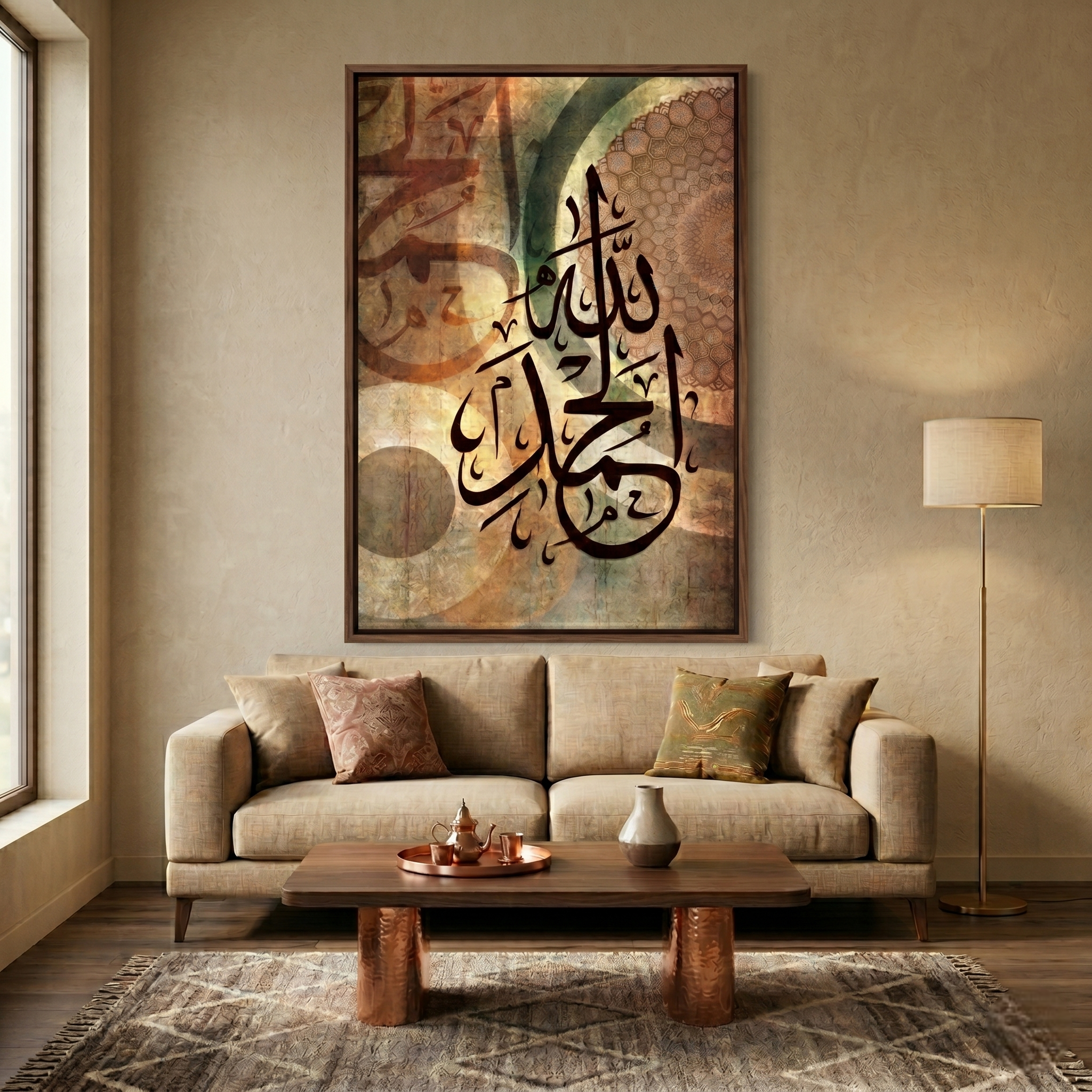 Calligraphie Alhamdulillah" & Art Vintage
